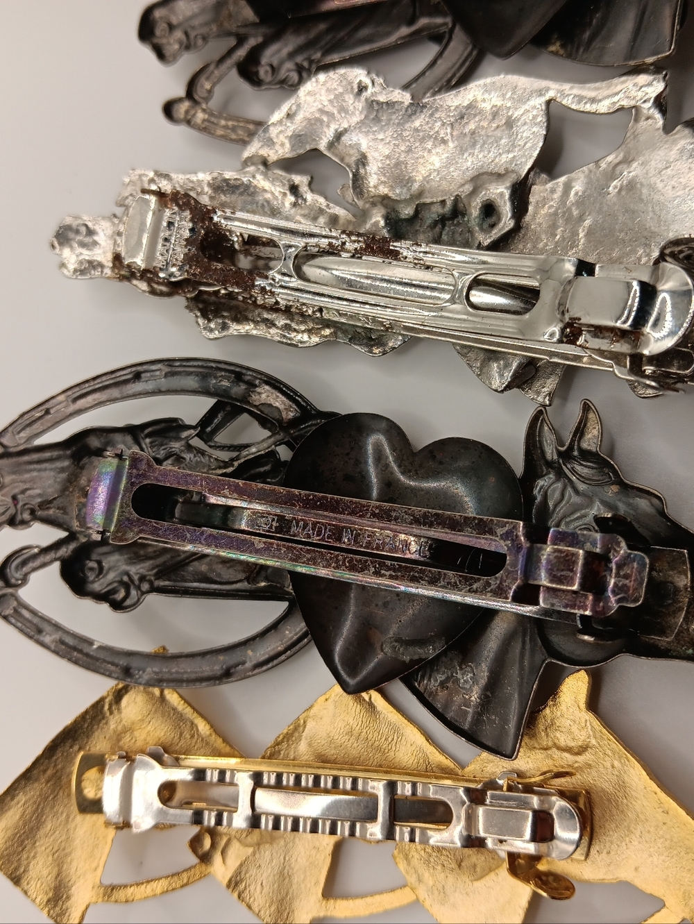 4 Vintage Metal Western Horse, Hair Clip Accessories, Equestrian Cottagecore - Picture 10 of 13
